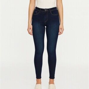 Buckle Black Women's Dark Wash Skinny Jeans Size 24x34 Minimalist Y2k Bke Basics